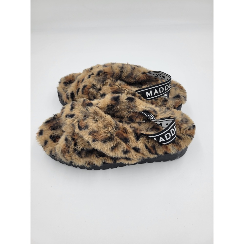 Madden NYC Fuzzy Leopard Slippers Women SZ 8 Brand New Condition - Picture 4 of 7